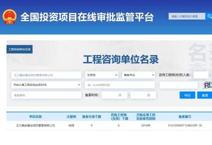 工程咨詢單位資格